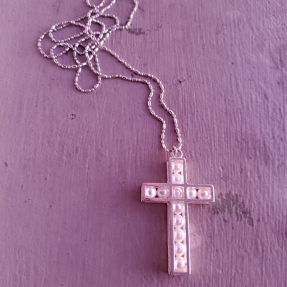 Pearl Cross Necklaces